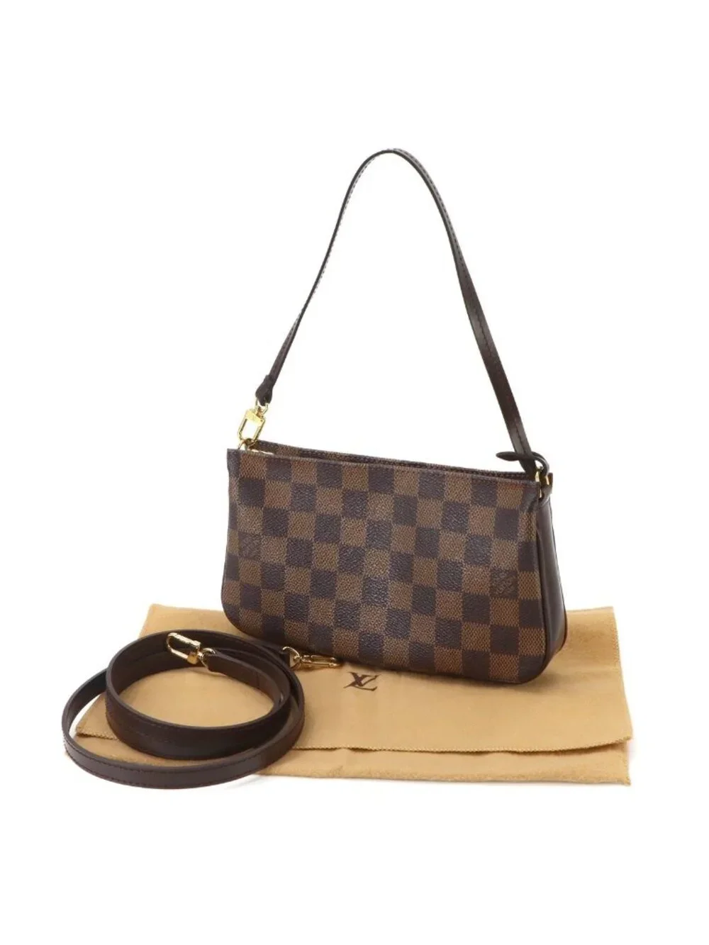 Louis Vuitton Damier Navona 2-Way Bag Ebene Gold